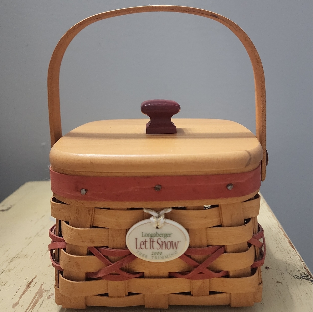 Longaberger tree trimming series, let it‎ snow basket